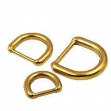 Solid Brass D ring (thin)
