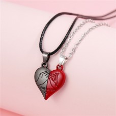 Stainless Steel Necklace - Pinky swear in Heart Shape