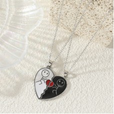Stainless Steel Necklace - Jointed heart